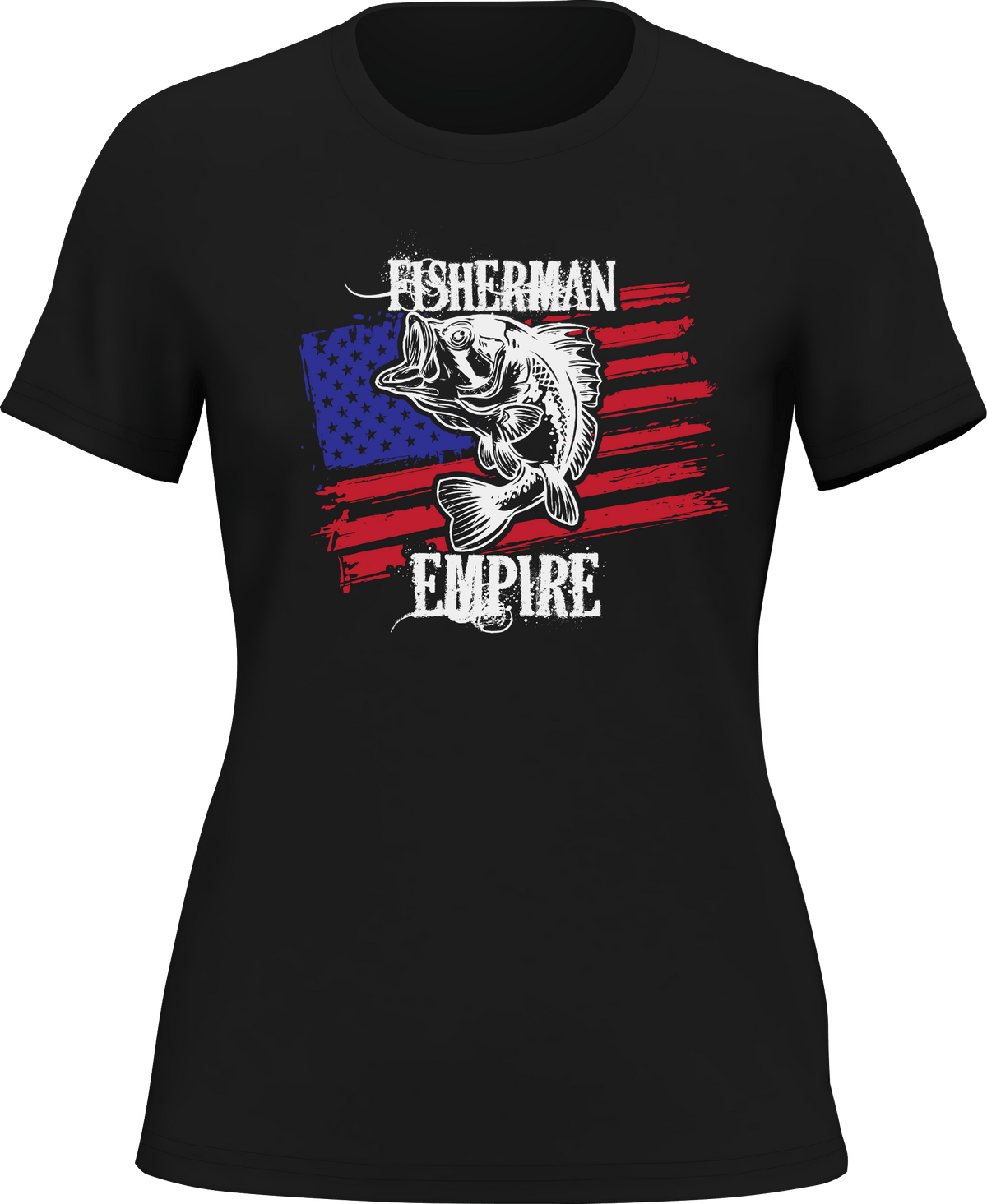 Fisherman American Empire Color T-Shirt for Women by Outdoorzees