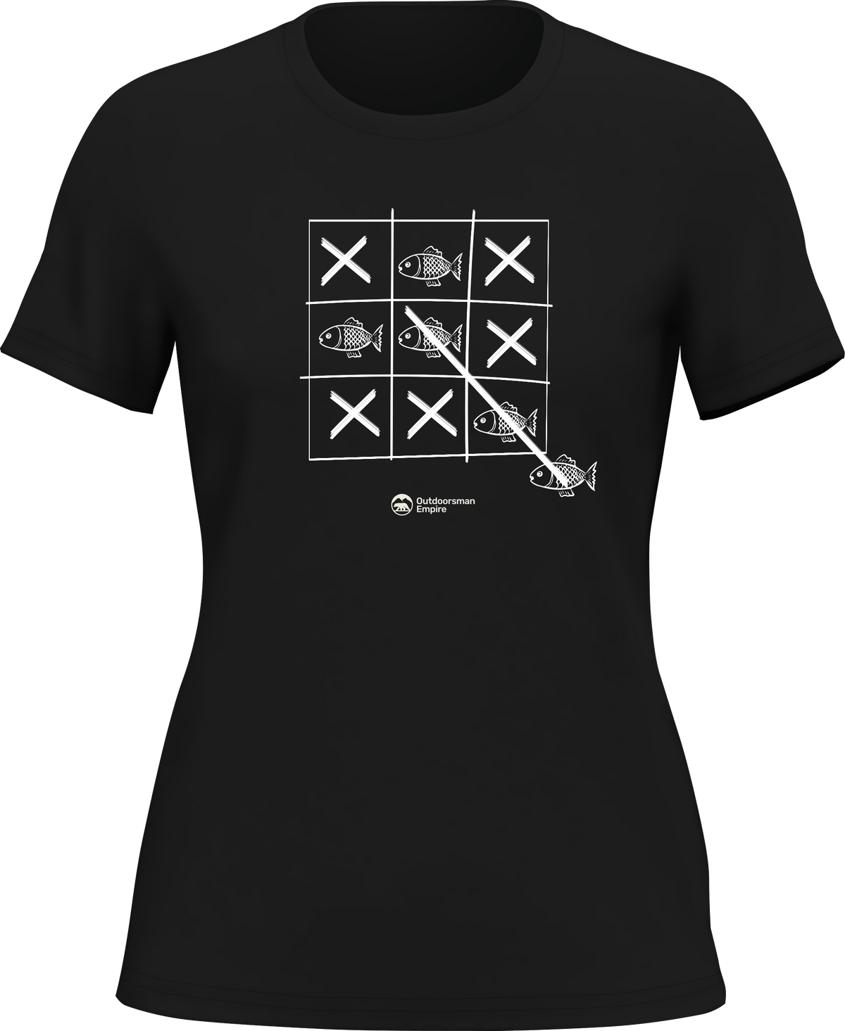 Fish Tick Tack Toe T-Shirt for Women by Outdoorzees