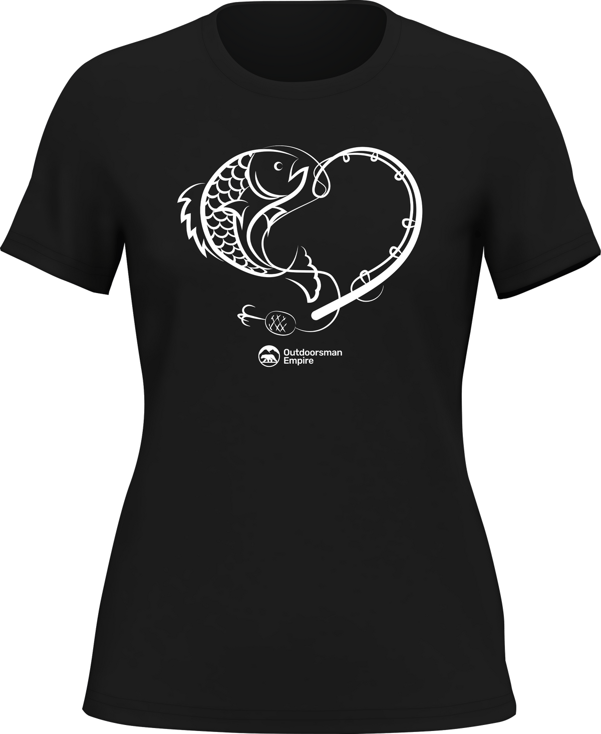 Fishing Heart T-Shirt for Women by Outdoorzees