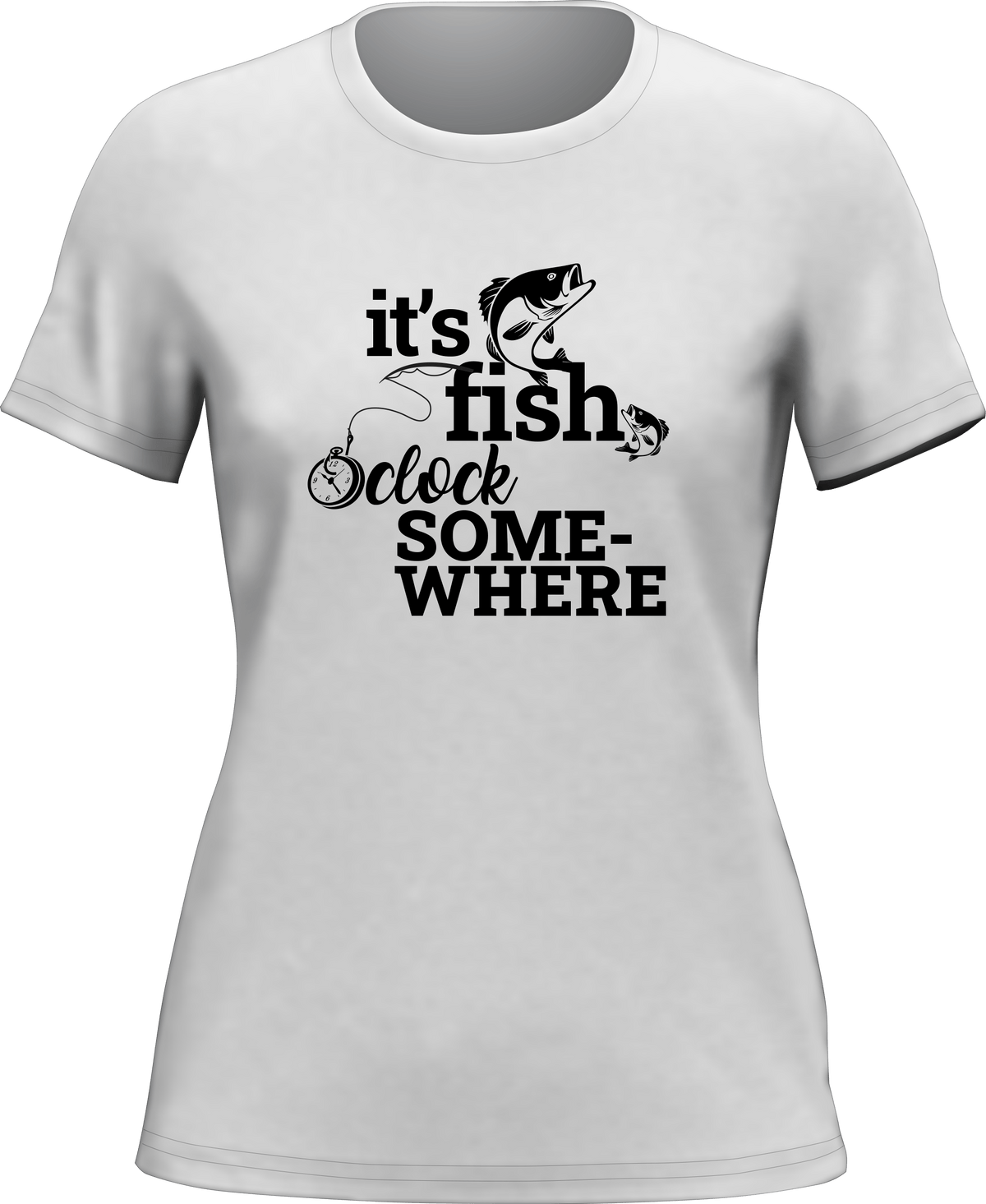 Its Fishing O'clock T-Shirt for Women by Outdoorzees