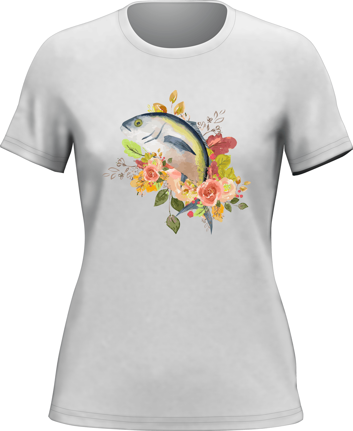 Fishing Flower T-Shirt for Women by Outdoorzees