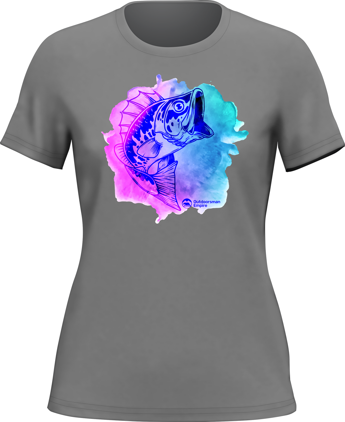 Watercolor Fishing T-Shirt for Women by Outdoorzees