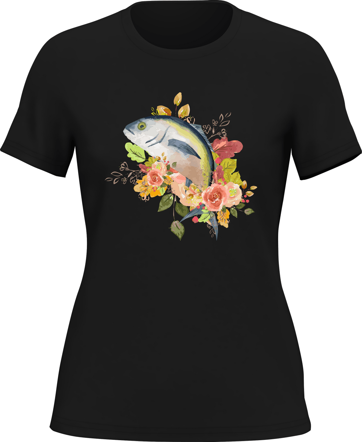 Fishing Flower T-Shirt for Women by Outdoorzees