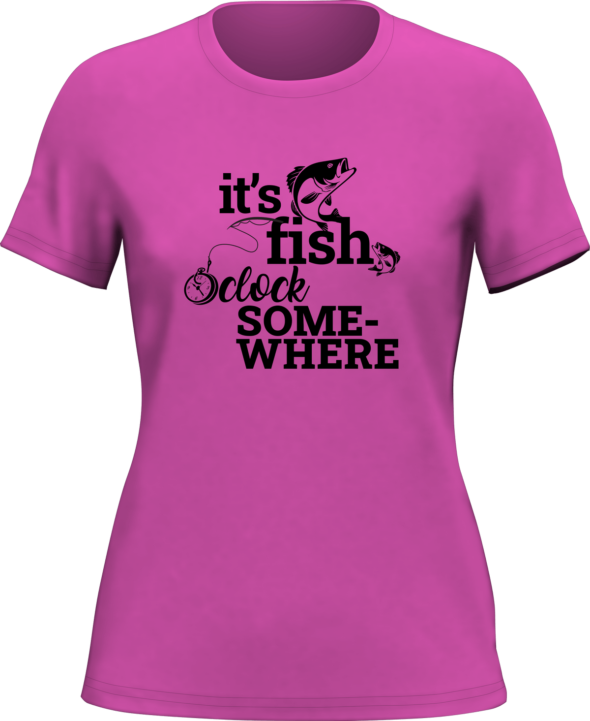 Its Fishing O'clock T-Shirt for Women by Outdoorzees