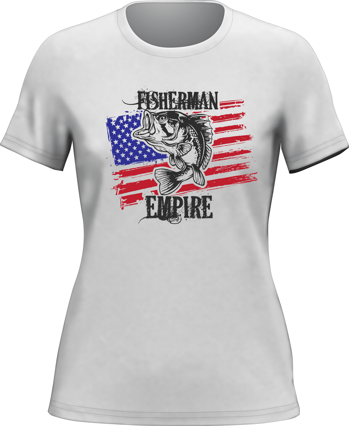 Fisherman American Empire Color T-Shirt for Women by Outdoorzees