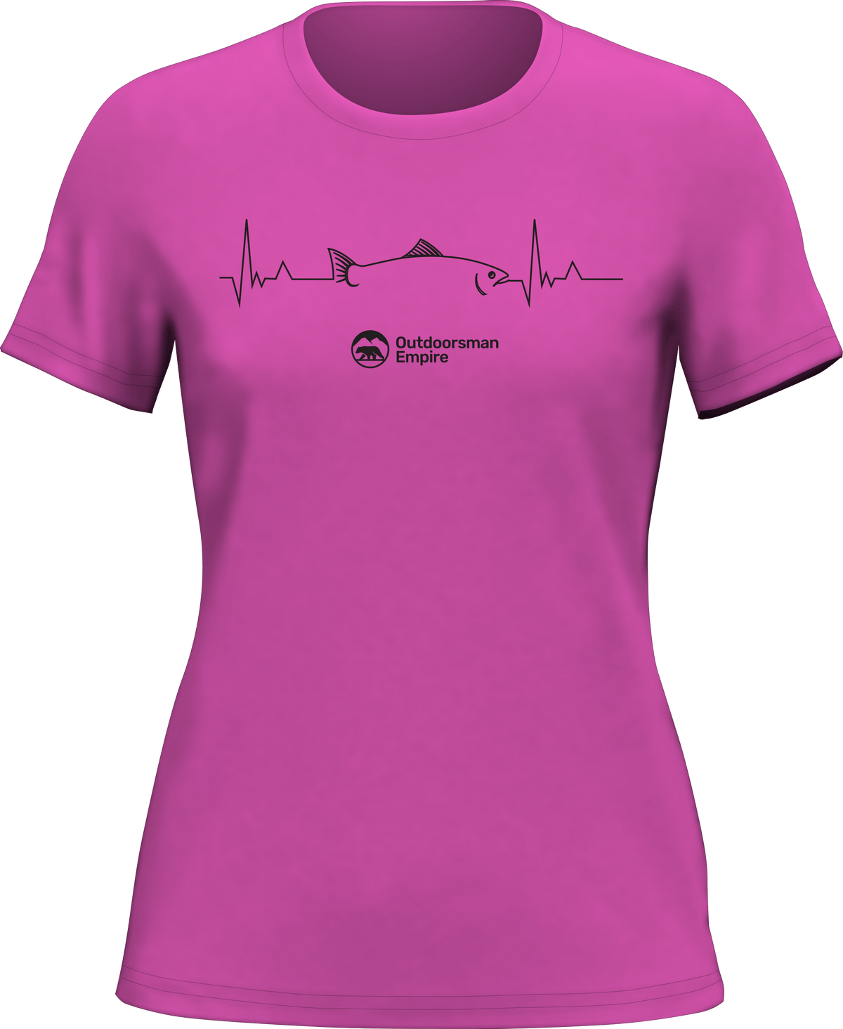 Fishing Cardiogram T-Shirt for Women by Outdoorzees