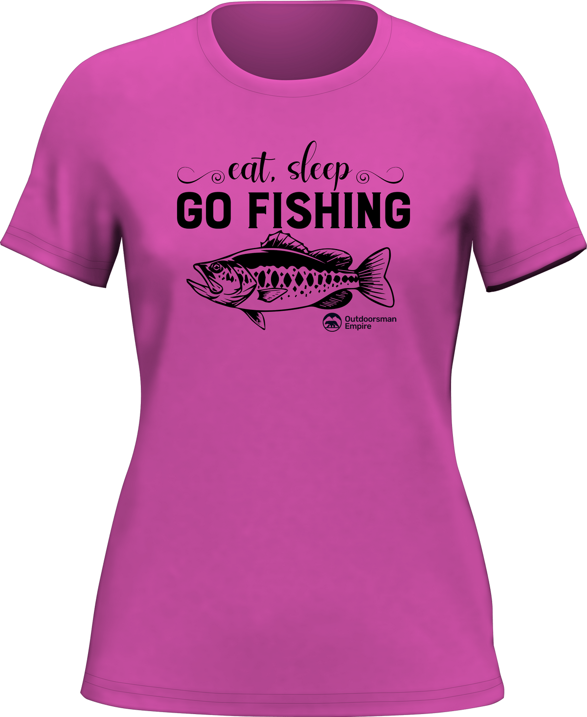Eat Sleep Go Fishing T-Shirt for Women by Outdoorzees