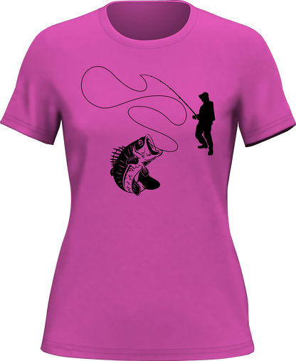 Fishing Lines T-Shirt for Women by Outdoorzees