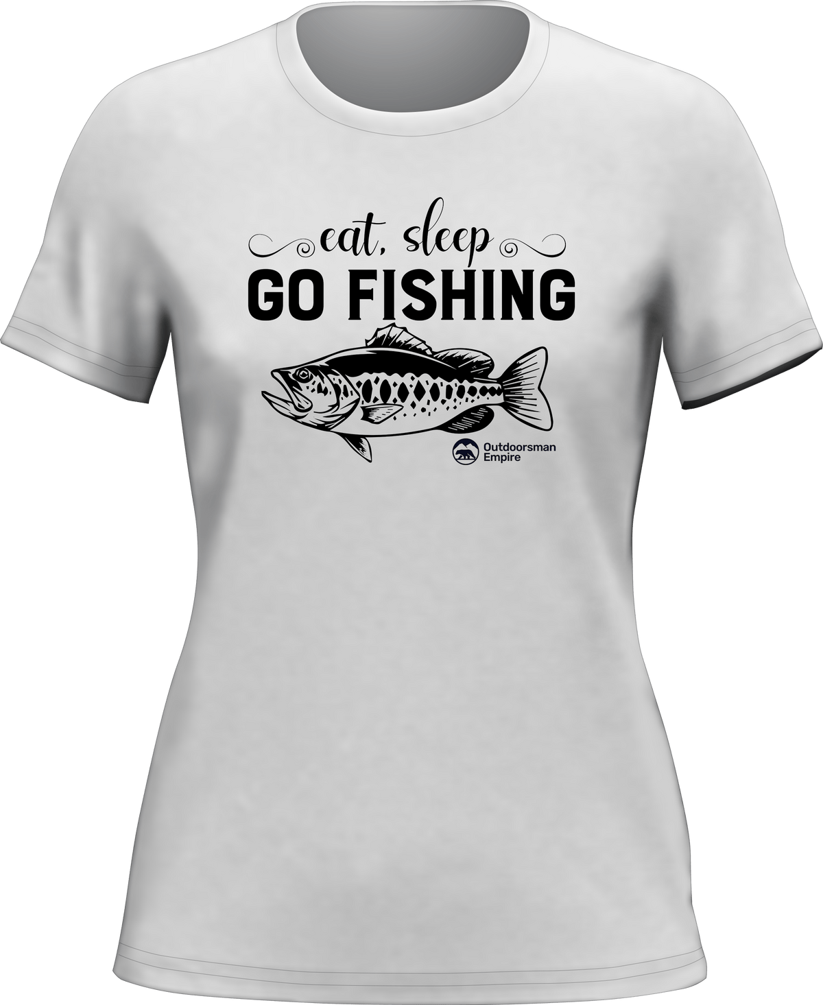 Eat Sleep Go Fishing T-Shirt for Women by Outdoorzees