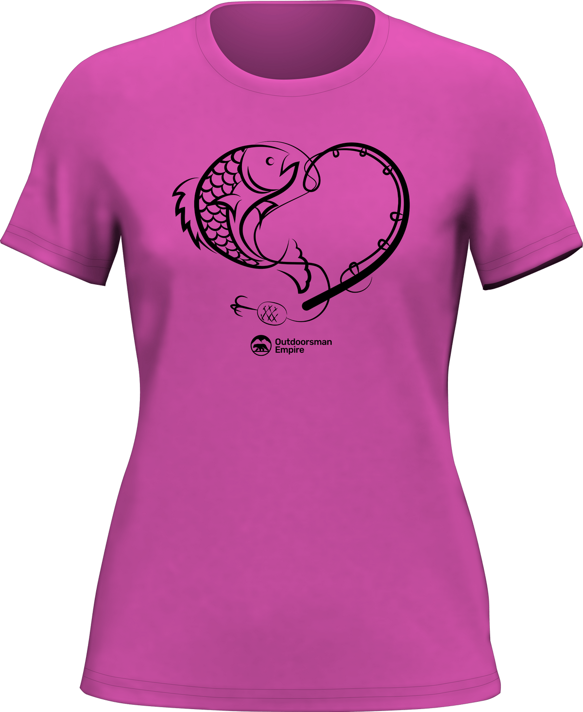 Fishing Heart T-Shirt for Women by Outdoorzees