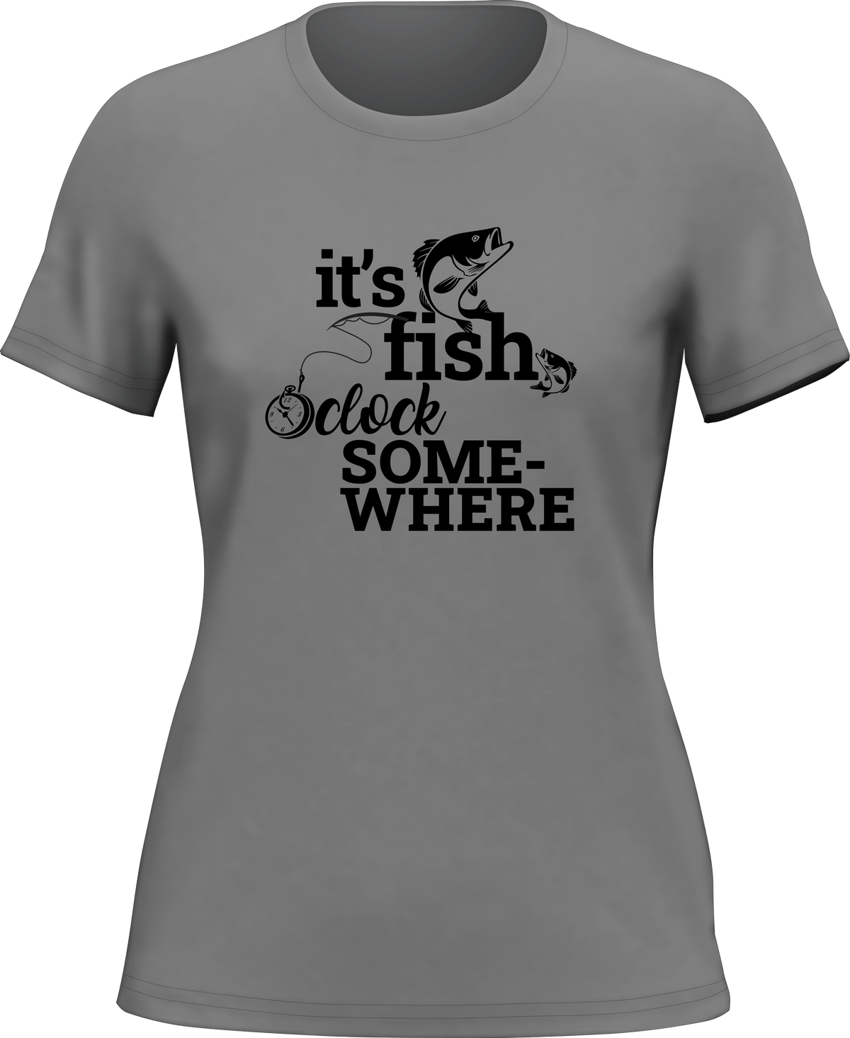 Its Fishing O'clock T-Shirt for Women by Outdoorzees