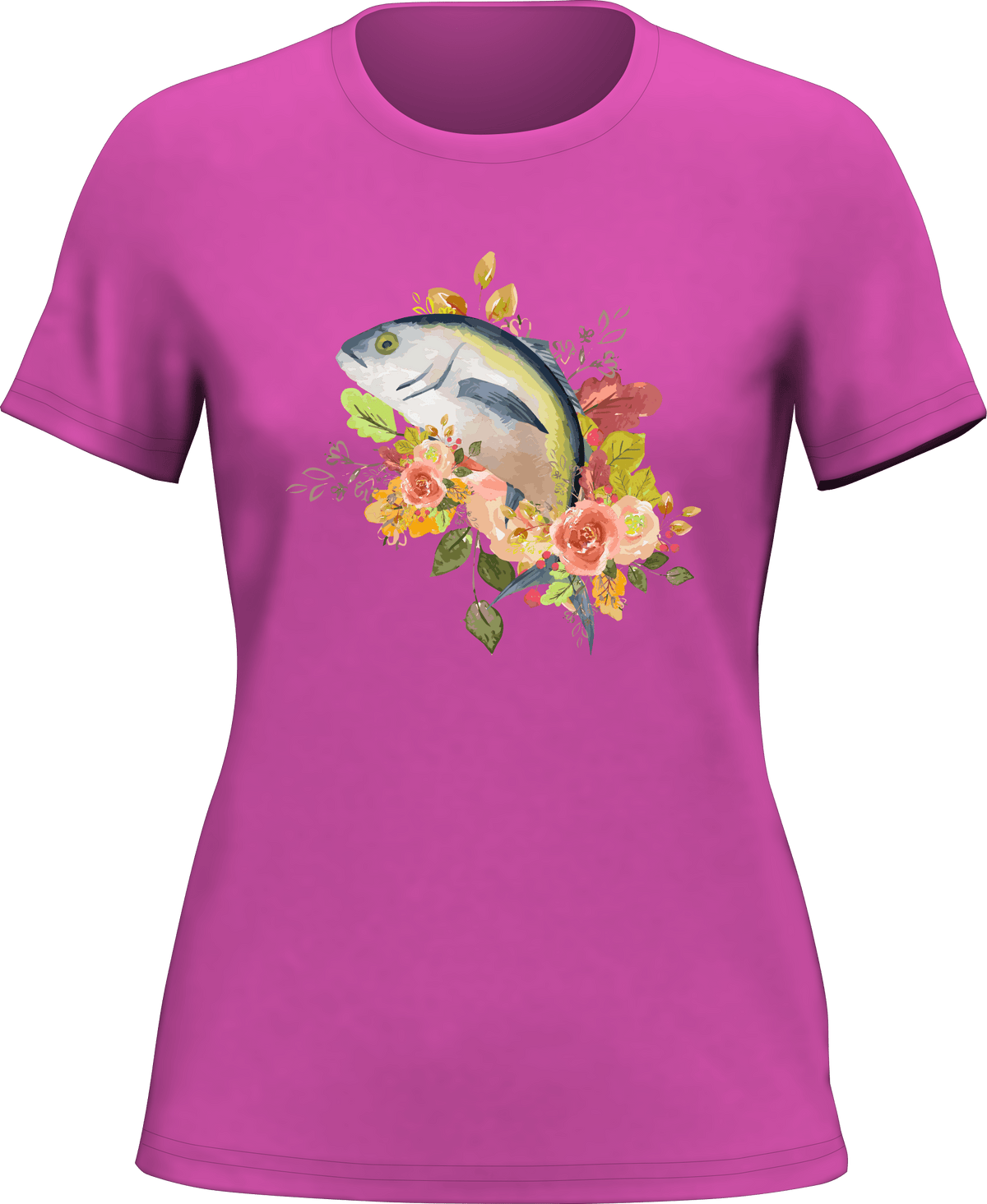 Fishing Flower T-Shirt for Women by Outdoorzees