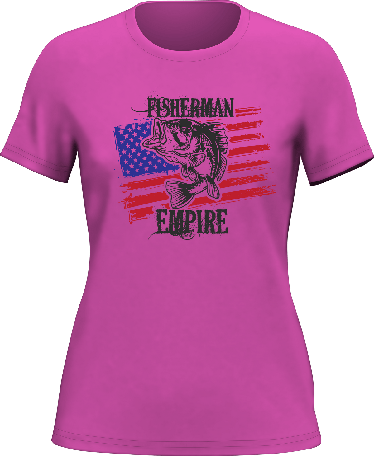 Fisherman American Empire Color T-Shirt for Women by Outdoorzees
