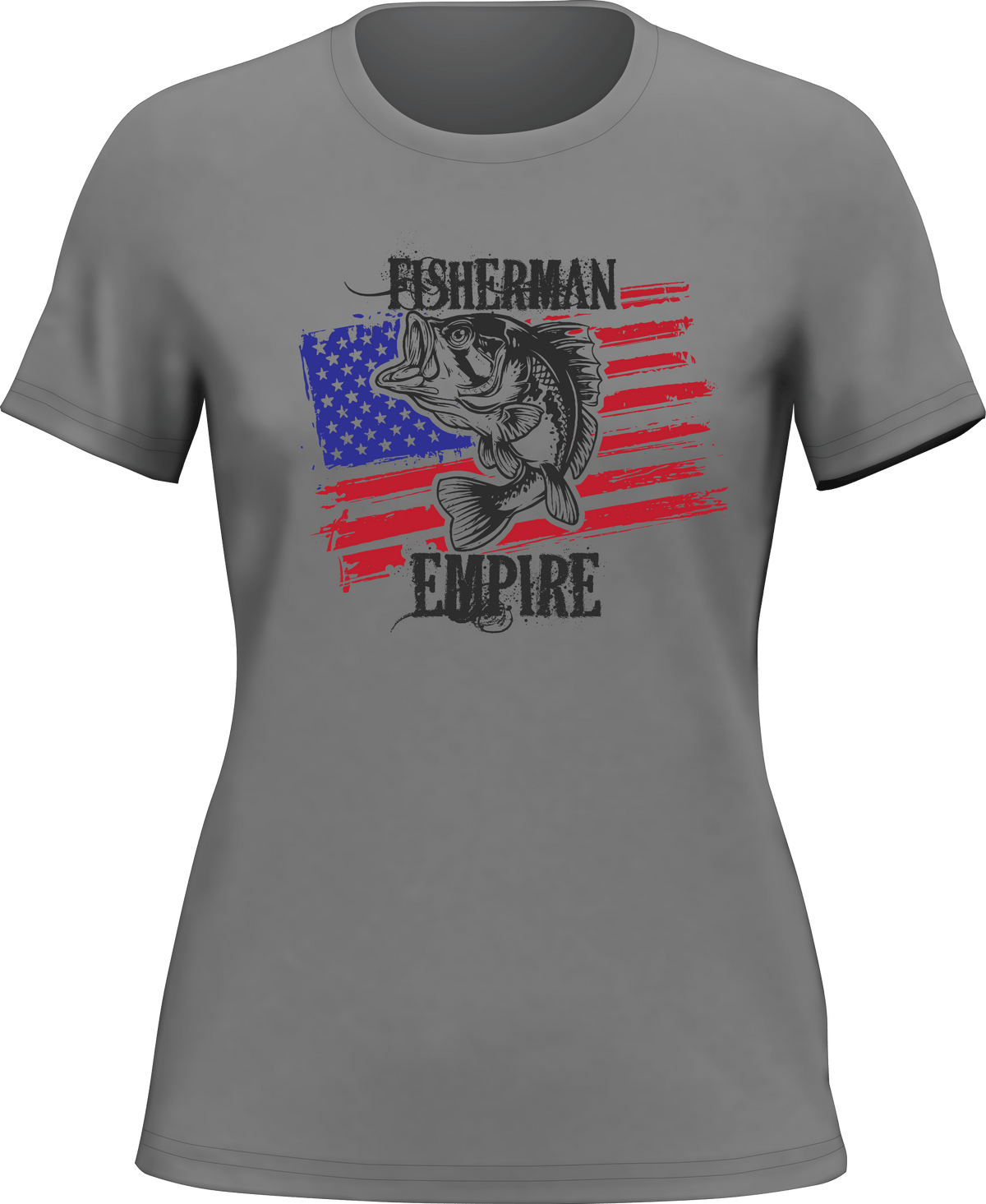 Fisherman American Empire Color T-Shirt for Women by Outdoorzees