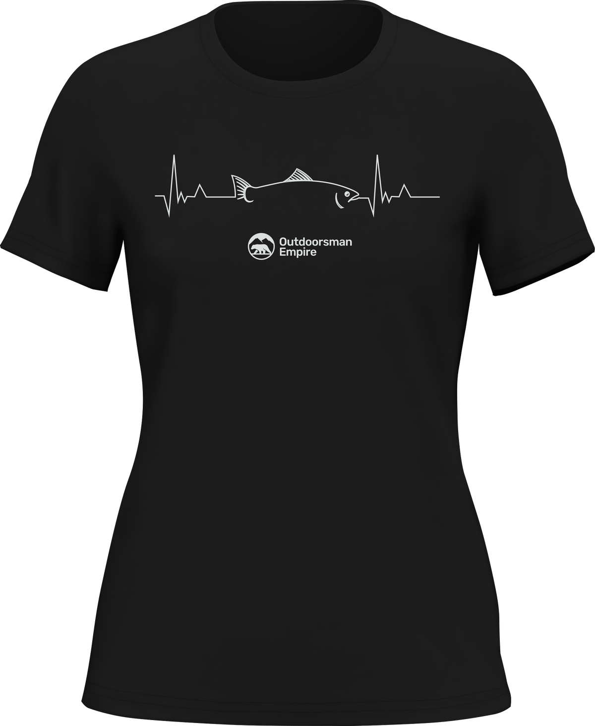 Fishing Cardiogram T-Shirt for Women by Outdoorzees