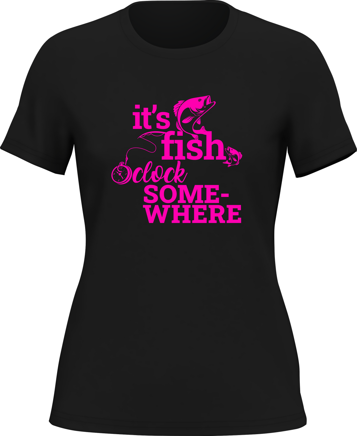 Its Fishing O'clock T-Shirt for Women by Outdoorzees