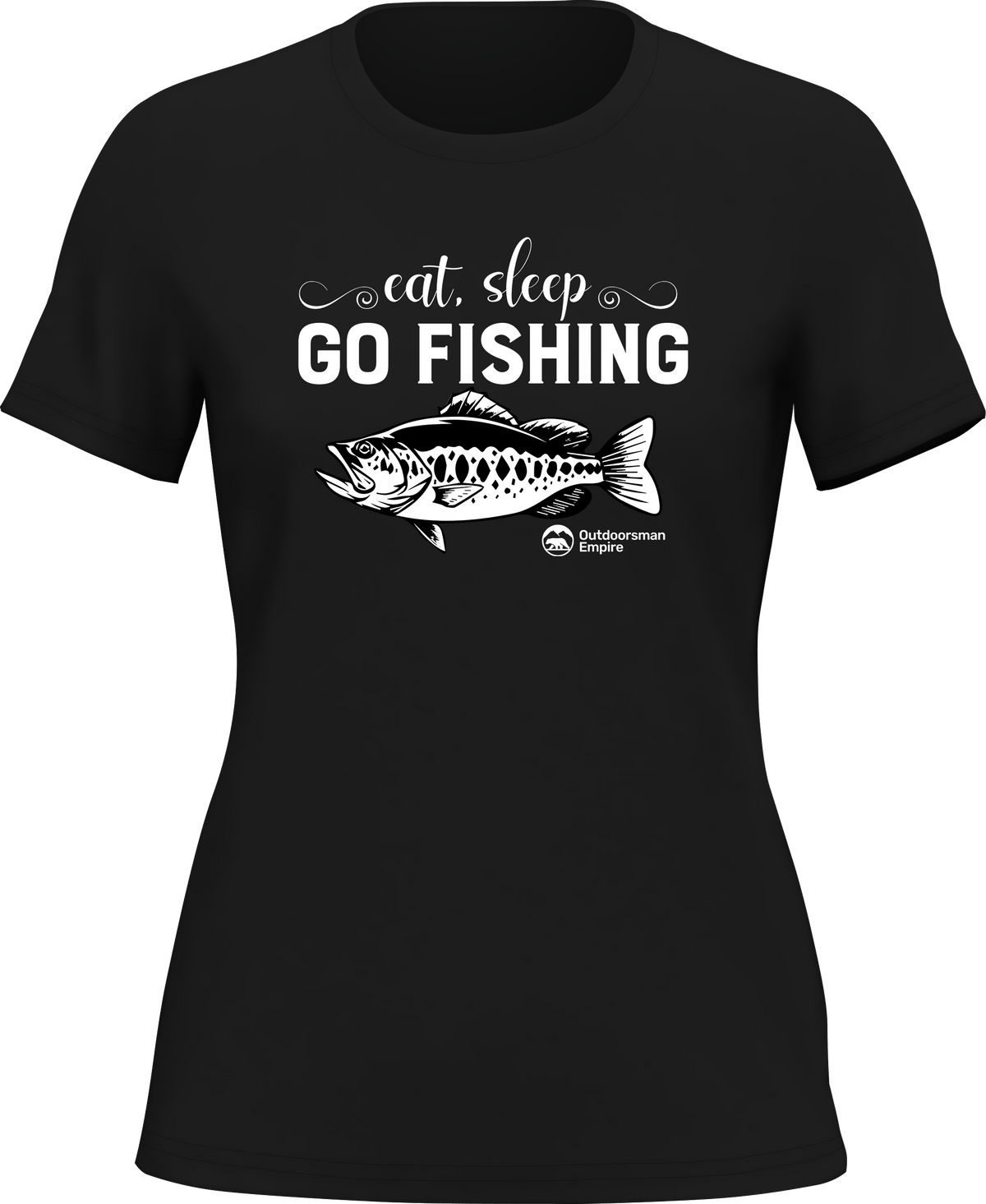 Eat Sleep Go Fishing T-Shirt for Women by Outdoorzees