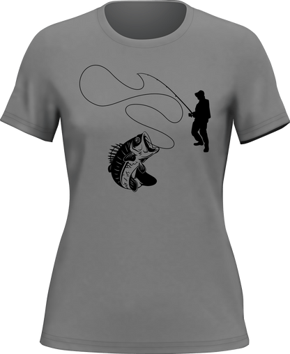 Fishing Lines T-Shirt for Women by Outdoorzees