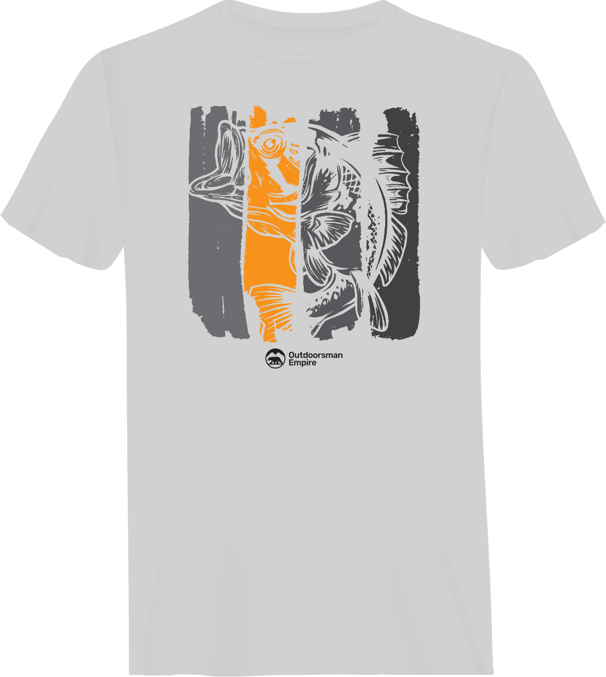 Fishing Grunge Bars Man T-Shirt by Outdoorzees