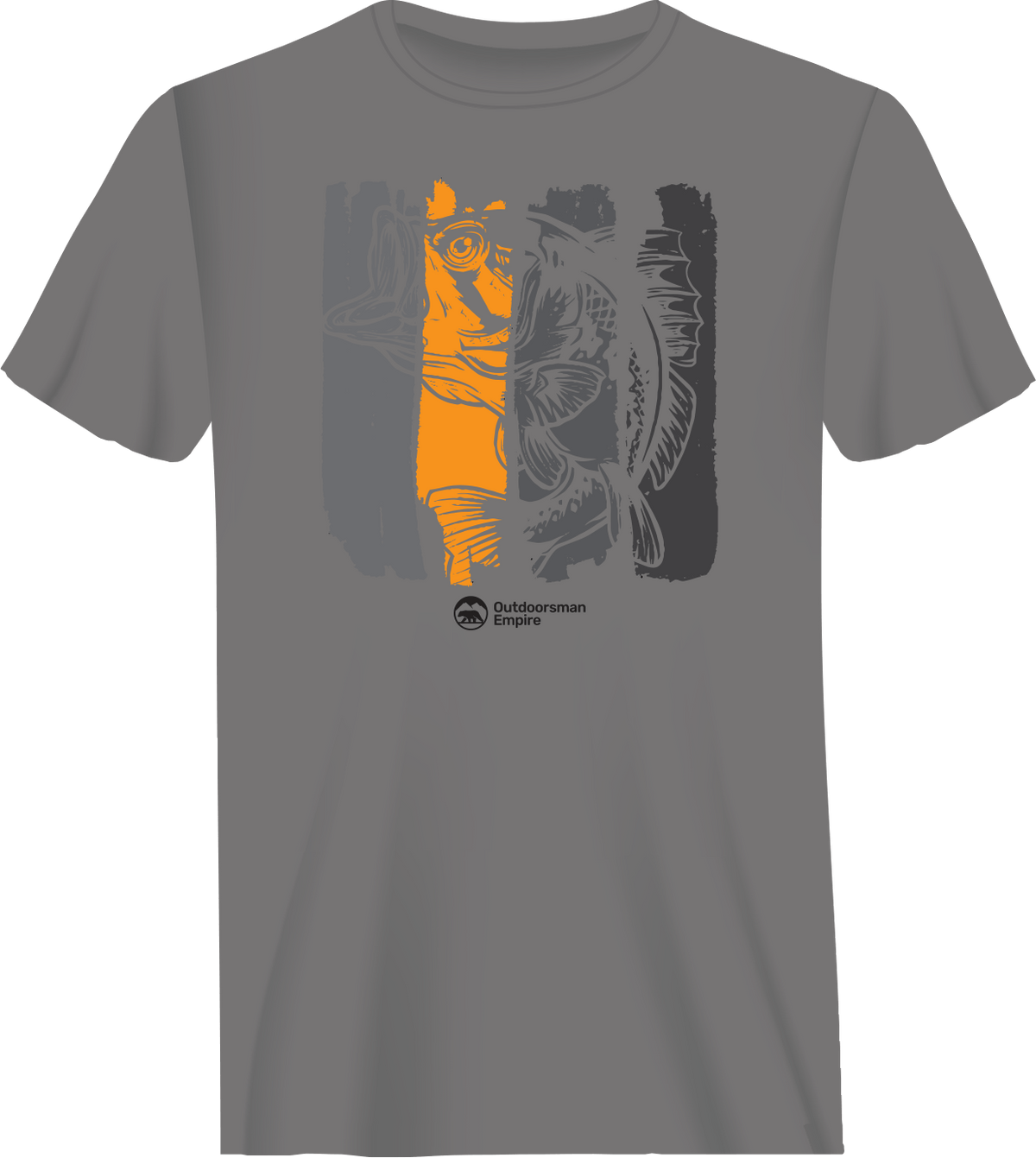 Fishing Grunge Bars Man T-Shirt by Outdoorzees