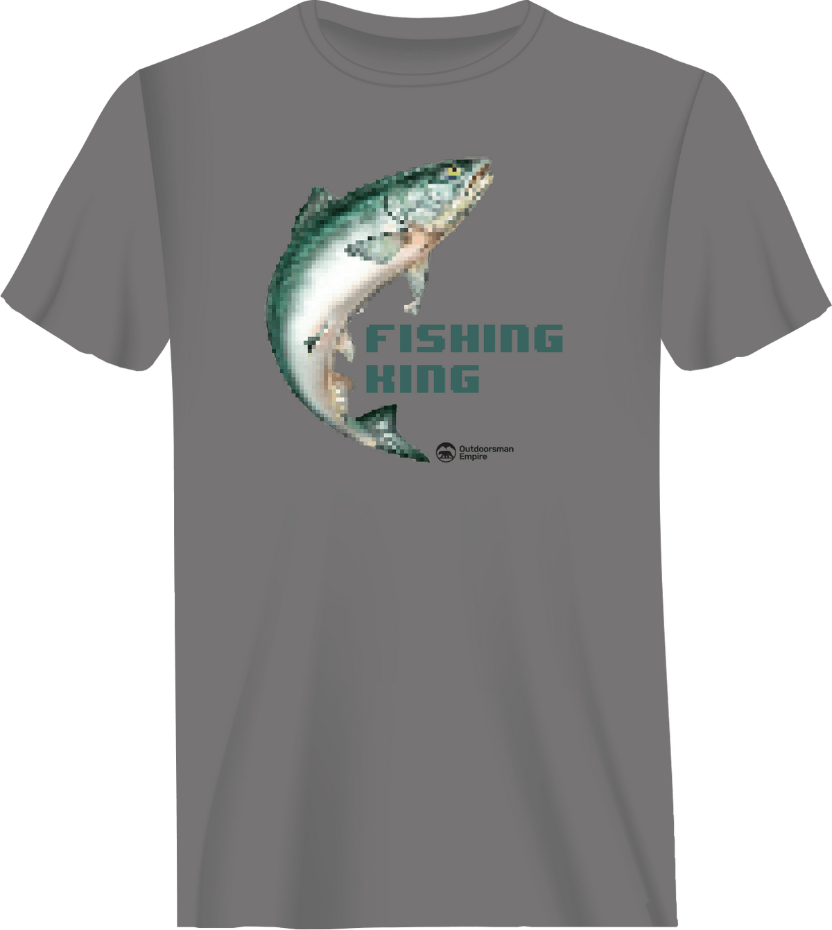 Fishing Pixelated Man T-Shirt by Outdoorzees
