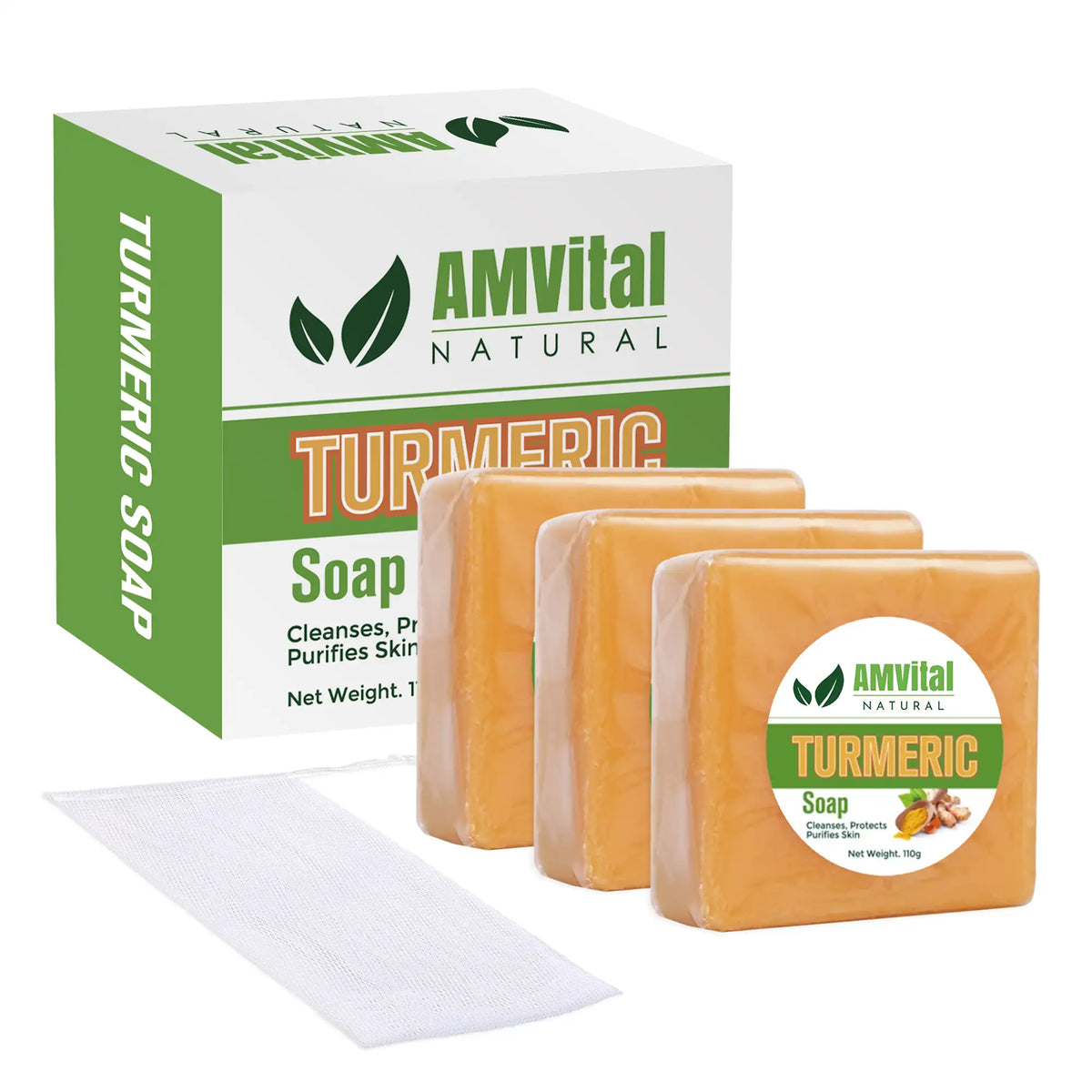 AMVital Turmeric Soap Bar for Face & Body by AMVital