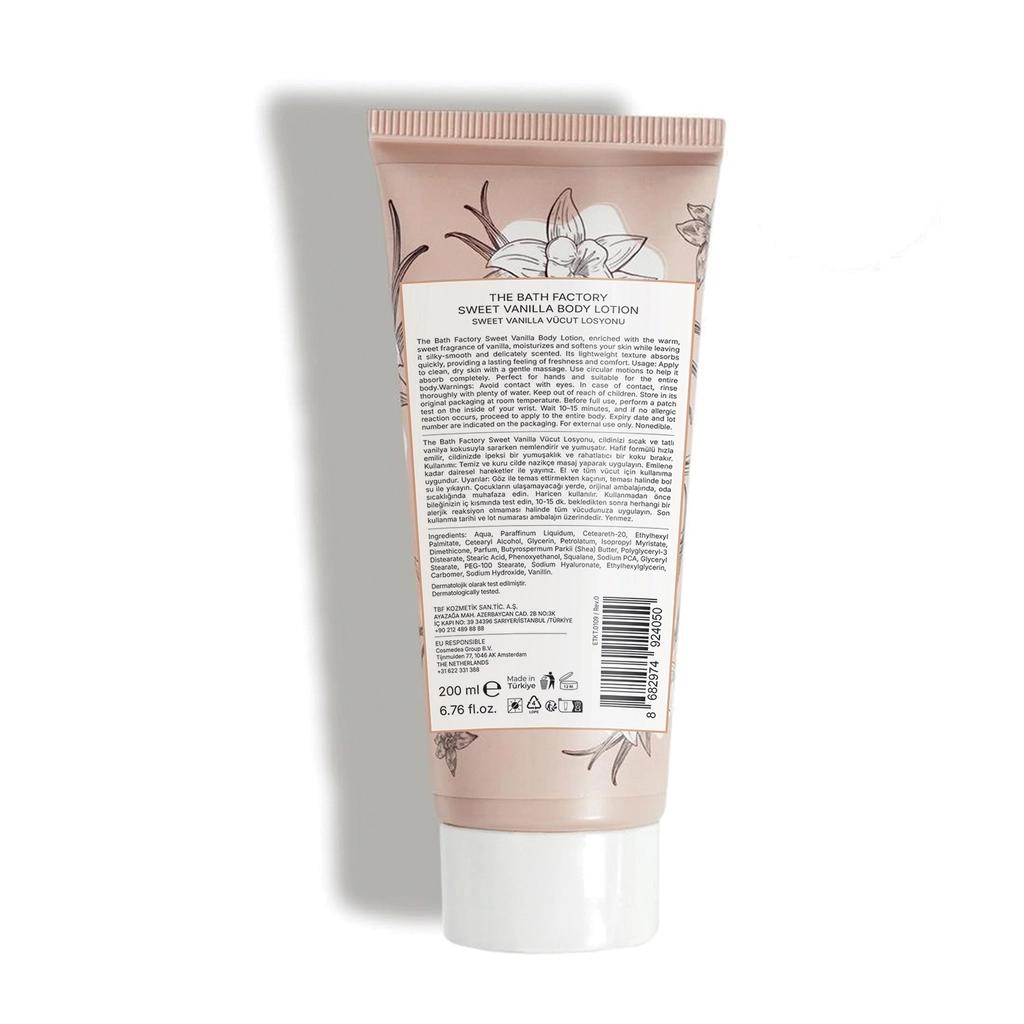 The Bath Factory Sweet Vanilla Hydrating Body Lotion 200 ml by Beauty Care Bag