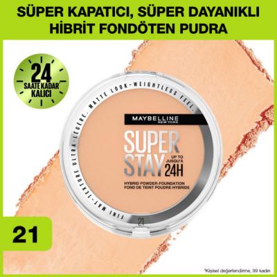 Maybelline Superstay Hybrid Powder Foundation - 30: 24H Matte Finish, Full Coverage, Water-Resistant & Vegan - Your Long-Lasting Flawless Look Awaits. by Beauty Care Bag