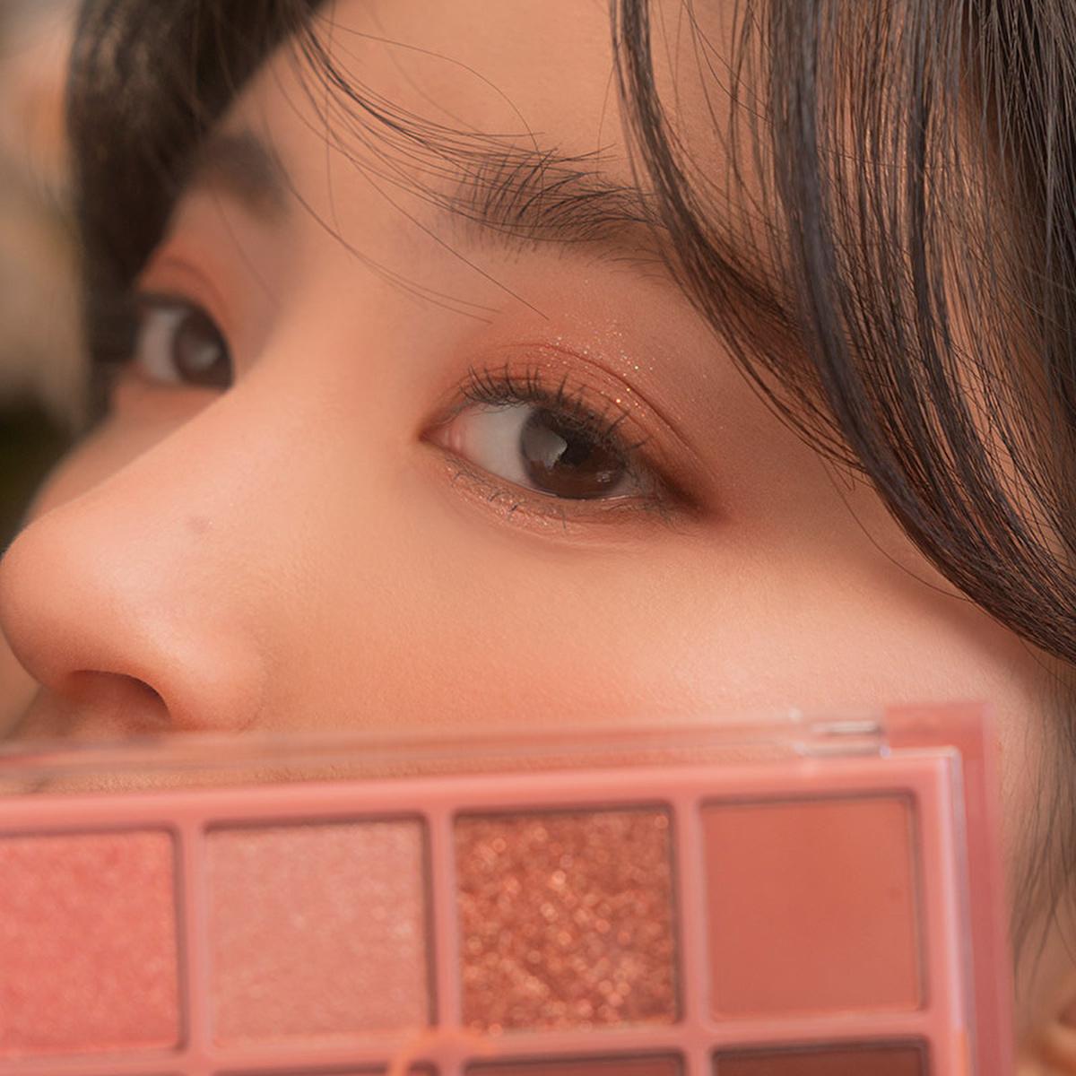 rom&nd Better Than Palette Eyeshadow Palette 08 Peach Dalhia Garden - Versatile Makeup Eyeshadow Palette with 10 Color Combinations by Beauty Care Bag