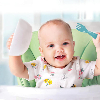Babyjem Baby Utensil Set - Soft Baby Cutlery & Dishwasher Safe Feeding Tools for Self-Feeding Infants by Beauty Care Bag