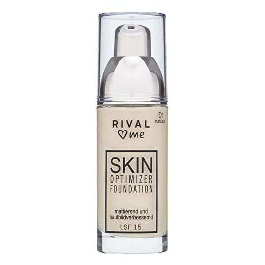 Rival Loves Me: Natural Skin Optimizer Foundation - SPF UV Protection, Anti-Aging, Flawless Radiant Skin, Dermatologically Tested, All Skin Types by Beauty Care Bag