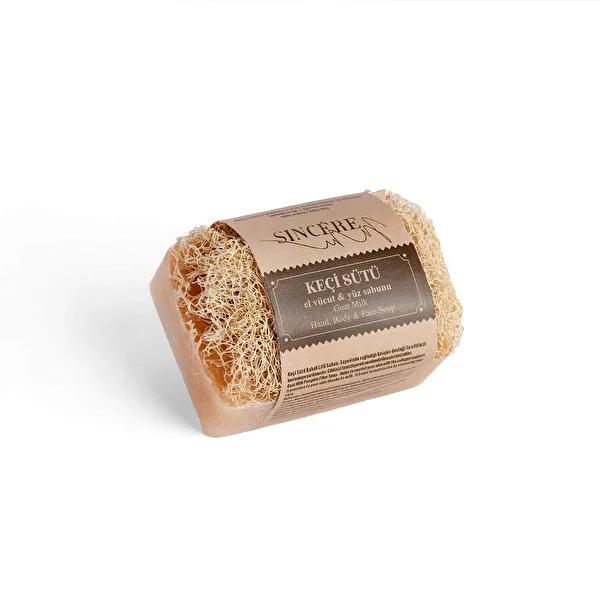Sincere Kabak Goat Milk Loofah Soap - Natural, Moisturizing, and Gentle Exfoliation for Dry Skin by Beauty Care Bag