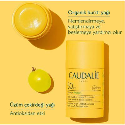 Caudalie Vinosun Protect SPF 50 Sunscreen Stick: Invisible, Vegan & Fragrance-Free High Protection for Face, Lips & Sensitive Skin by Beauty Care Bag