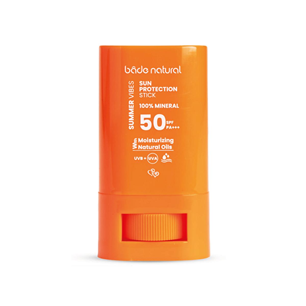 Bade Natural Mineral Sunscreen SPF 50 Stick: Natural, Broad Spectrum Sun Protection for Sensitive Skin - Water Resistant & Organic Formula by Beauty Care Bag