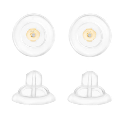 Universal EZback Earring Backs Soft Clear Silicone by Massete