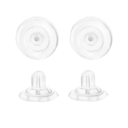 Universal EZback Earring Backs Soft Clear Silicone by Massete
