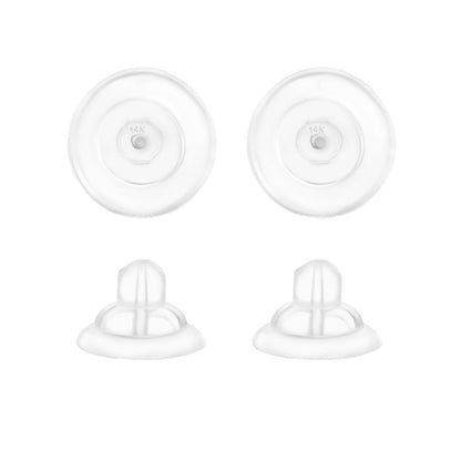 Universal EZback Earring Backs Soft Clear Silicone by Massete