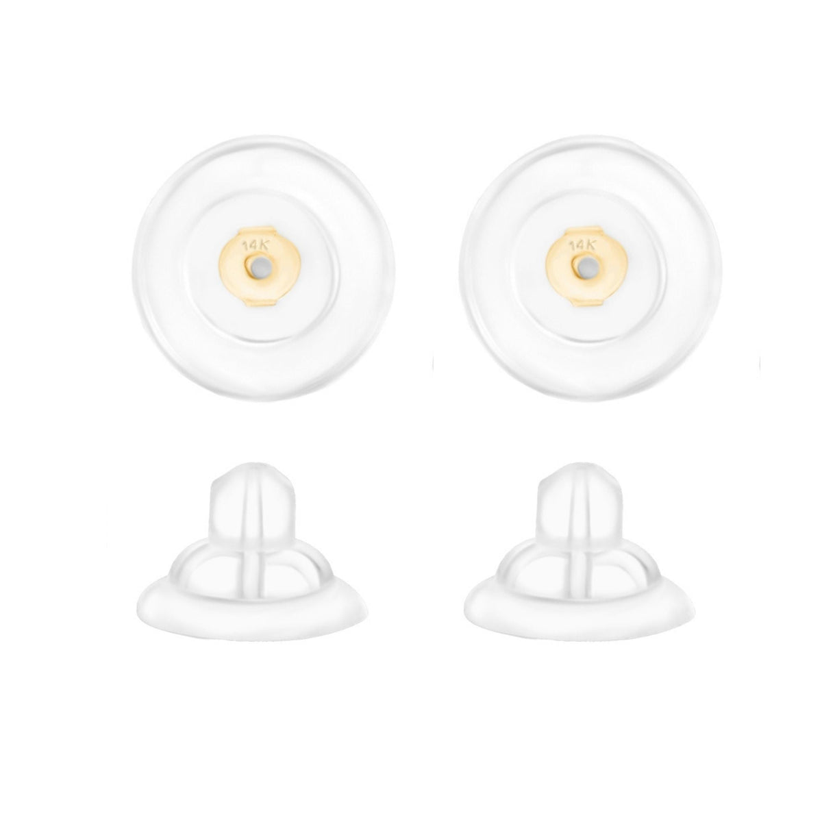Universal EZback Earring Backs Soft Clear Silicone by Massete