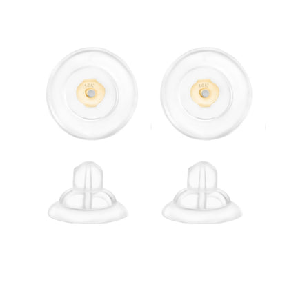 Universal EZback Earring Backs Soft Clear Silicone by Massete
