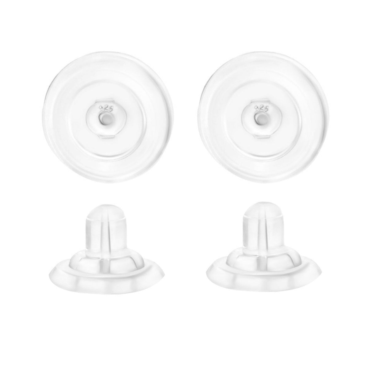 Universal EZback Earring Backs Soft Clear Silicone by Massete
