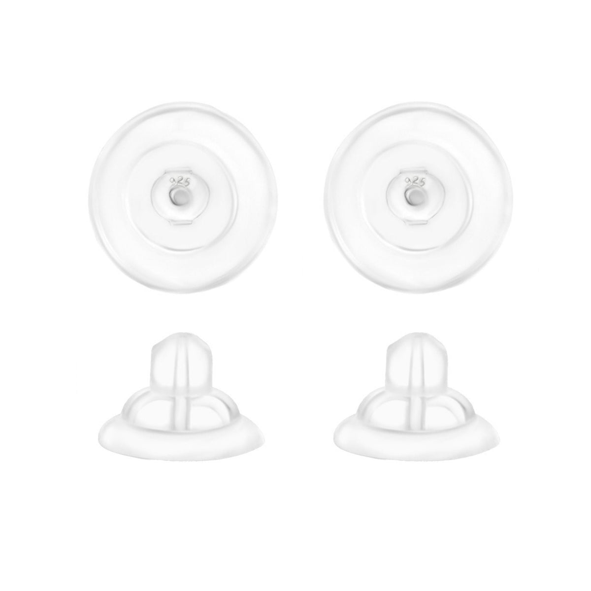 Universal EZback Earring Backs Soft Clear Silicone by Massete