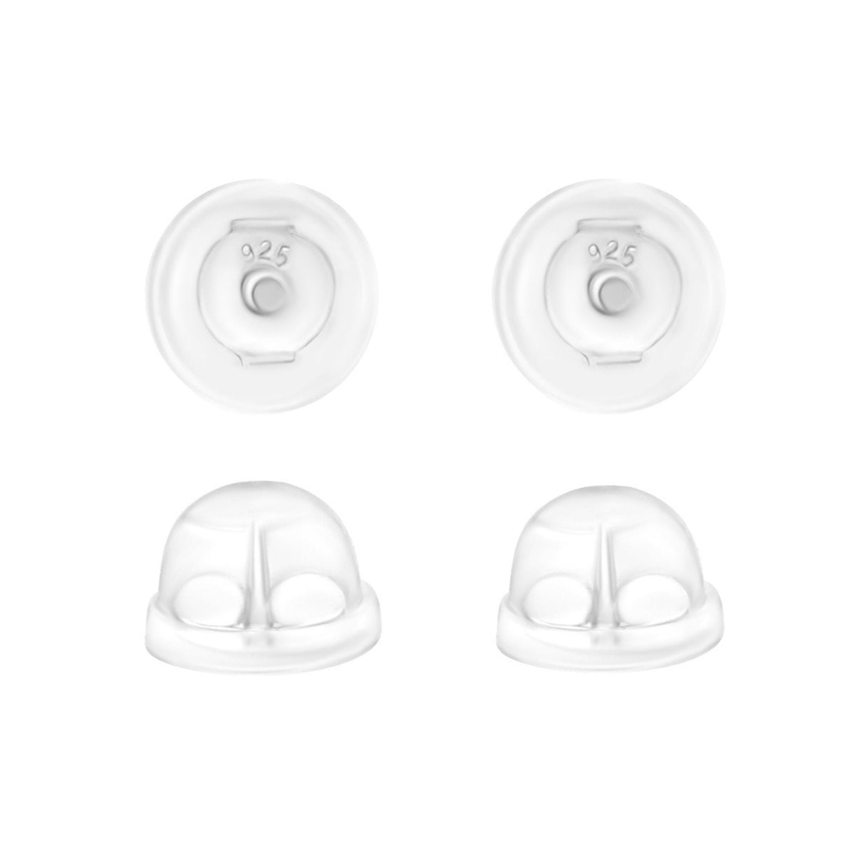 Universal EZback Earring Backs Soft Clear Silicone by Massete