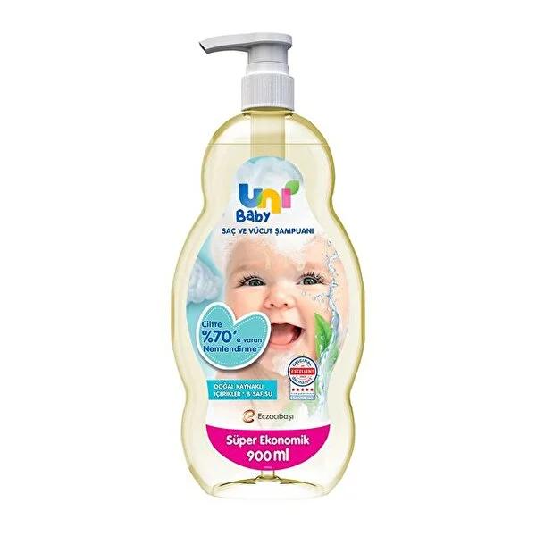 Uni Baby Gentle Baby Shampoo, Hypoallergenic & Dermatologically Tested - 900ml by Beauty Care Bag