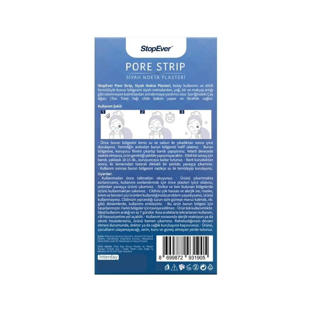 StopEver Pore Strips Deep Cleansing Nose Strips 6 Pack by Beauty Care Bag