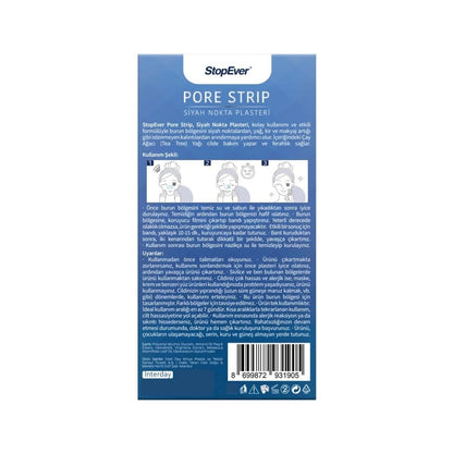 StopEver Pore Strips Deep Cleansing Nose Strips 6 Pack by Beauty Care Bag