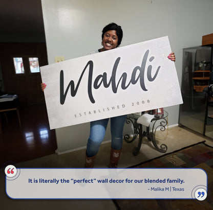 Family Name Sign IV by Tailored Canvases