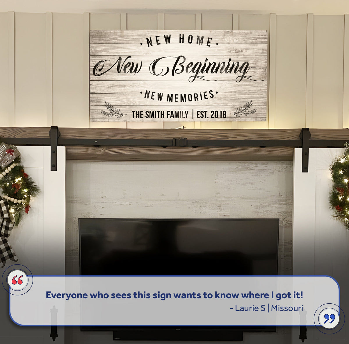 New Home Sign by Tailored Canvases