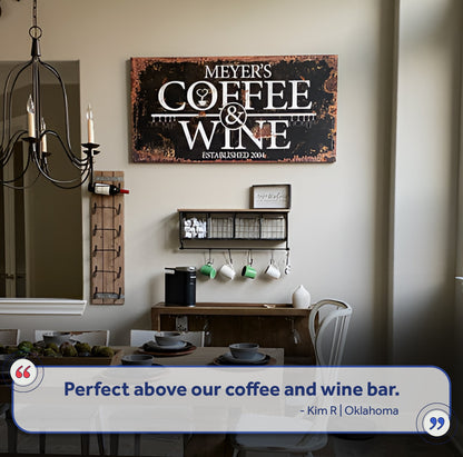 Coffee and Wine Sign III by Tailored Canvases