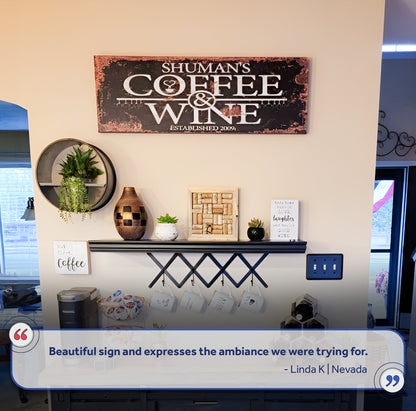 Coffee and Wine Sign III by Tailored Canvases
