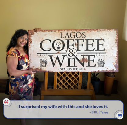 Coffee and Wine Sign II by Tailored Canvases